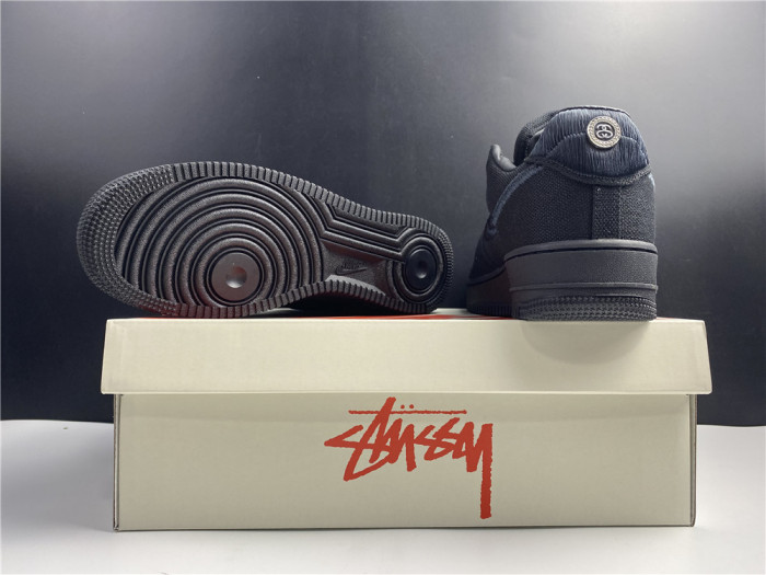 NIKE AIR FORCE 1 LOW STUSSY BLACK CZ9084-001 - CCSHOES