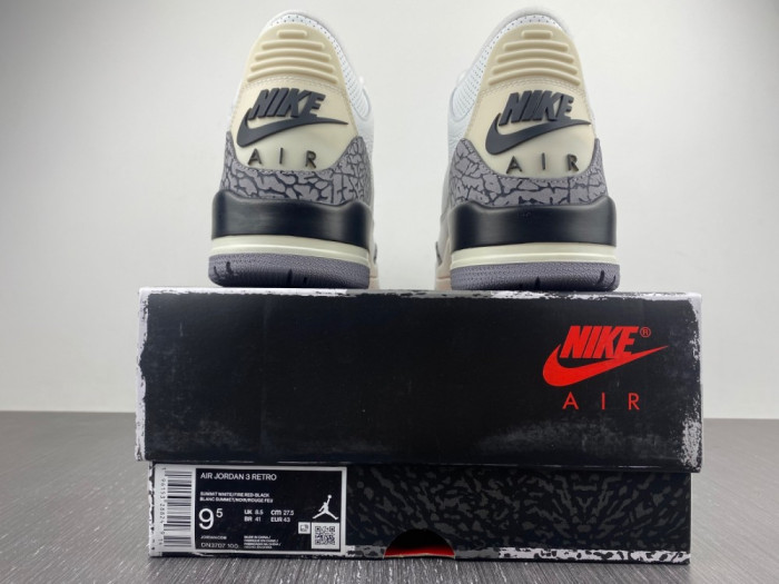 Air Jordan 3 White Cement Reimagined Shoes DN3707-100 - CCSHOES