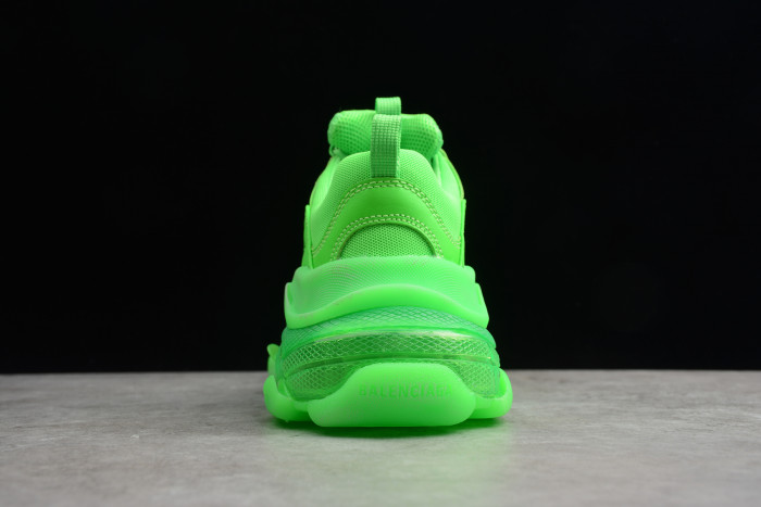 BLCG Triple S Neon Green Clear Sole 544351 W09OL 3801 - CCSHOES
