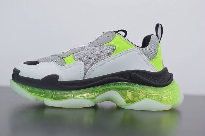 BLCG SNEAKER TRIPLE.S.GOMMA GREY WHITE GREEN 541624 W2FR1 8297 - CCSHOES