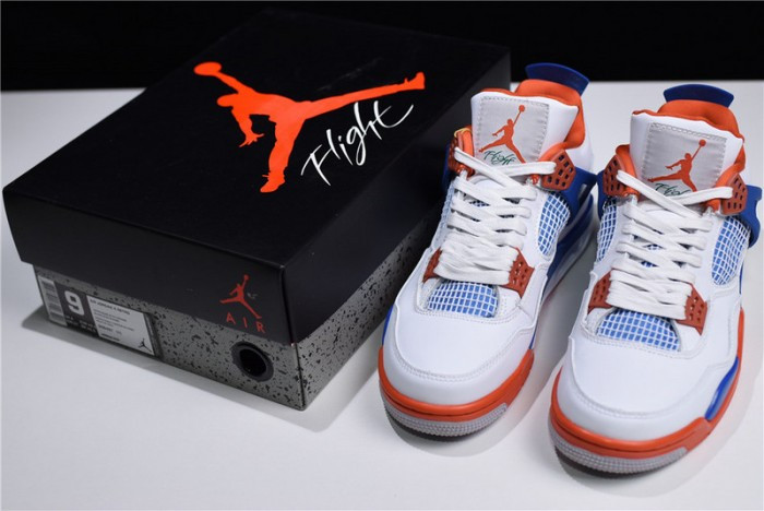 Air Jordan 4 White/Bright Crimson-Royal Blue 308497-171 - CCSHOES