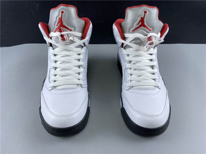 Air Jordan 5 Retro Fire Red Silver Tongue (2020) DA1911-102 - CCSHOES