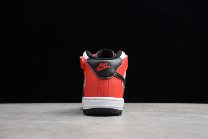 KIDS NIKE AIR FORCE 1 MID 07 X TRAVIS SCOTT WHITE BLACK RED 314197-016 - CCSHOES