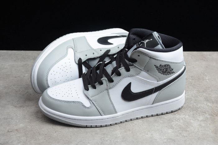 AIR Jordan 1 Mid Light Smoke Grey 554724-092 - CCSHOES