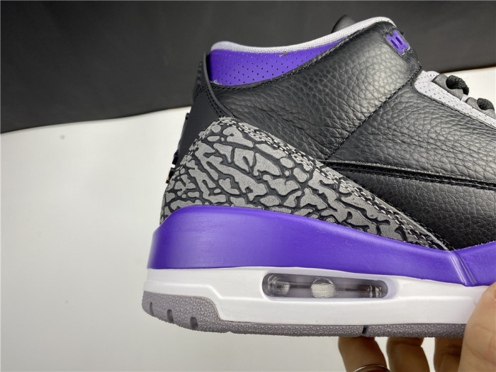 Air Jordan 3 Retro Black Court Purple CT8532 050 - CCSHOES