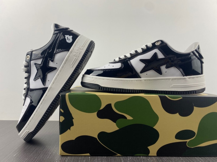 A BATHING APE BAPE STA LOW BLACK 1H70191001 - CCSHOES