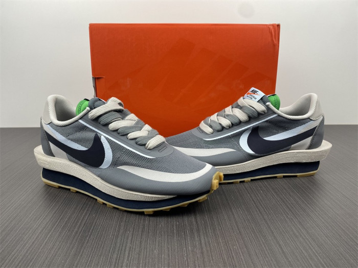 Nike LD Waffle sacai CLOT Kiss of Death 2 Cool Grey DH3114-001 - CCSHOES