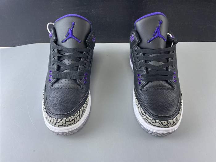 Air Jordan 3 Retro Black Court Purple CT8532-050 - CCSHOES