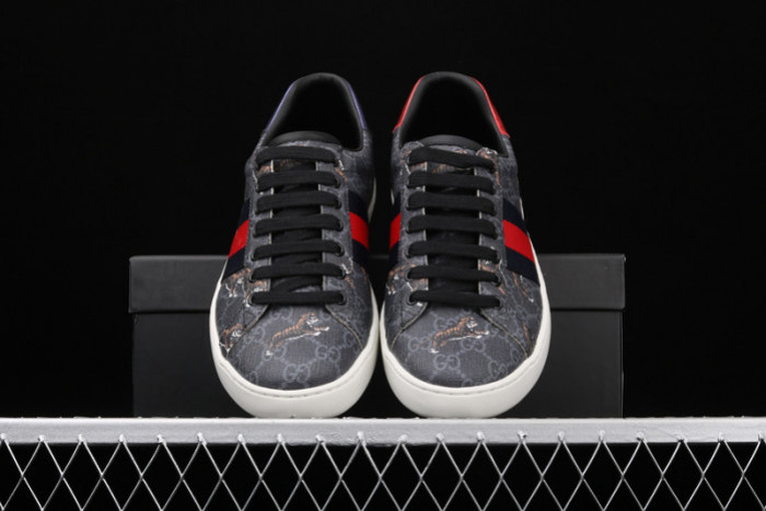 GUCC JBG LEATHER AND SUED BLACK AND TIGER ‎429445 G0K20 1102 - CCSHOES