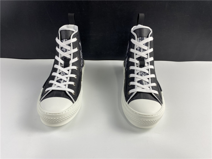 DR B23 High Top Oblique Sneaker Black & White - CCSHOES