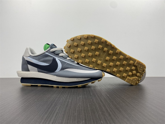 Nike LD Waffle sacai CLOT Kiss of Death 2 Cool Grey DH3114-001 - CCSHOES