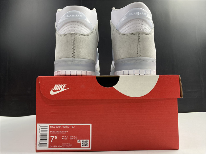 Nike Dunk High Slam Jam White Pure Platinum DA1639-100 - CCSHOES