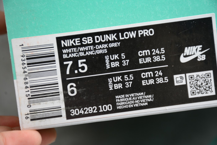 Nike Dunk SB Low White Ice 304292-100 - CCSHOES