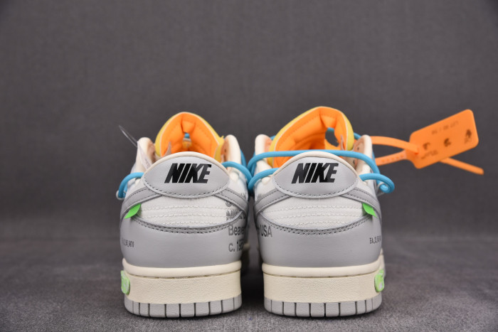 OFF-WHITE X NIKE SB DUNK LOW OW WHITE GREY BLUE DM1602-115 - CCSHOES