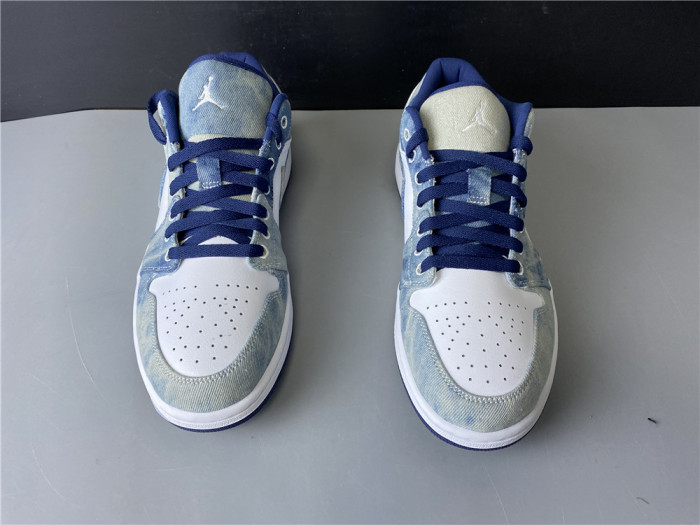 Air Jordan 1 Low Washed Denim CZ8455-100 - CCSHOES