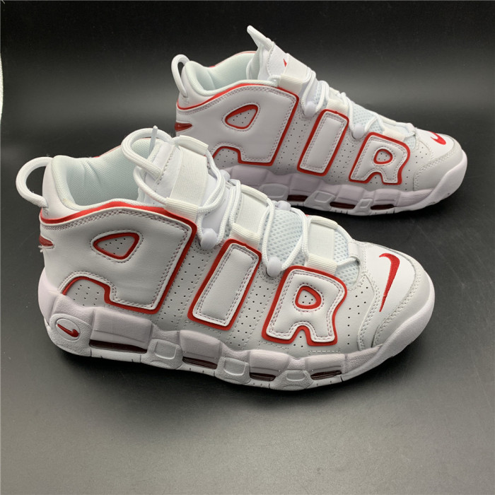 Nike Air More Uptempo White Varsity Red Outline 415082-108 - CCSHOES