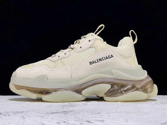 BLCG Triple S Clear Sole Beige 541624 W09O1 9005 - CCSHOES
