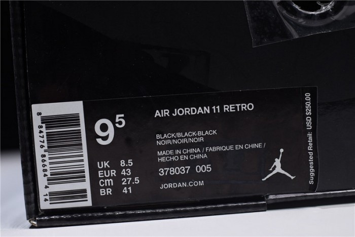 Air Jordan 11 “Cap and Gown” black 378037-005 - CCSHOES