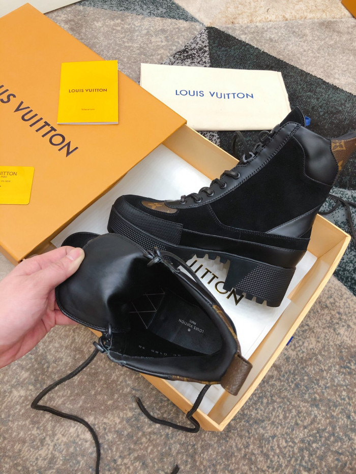 LOUS VUITON LAUREATE PLATFORM DESERT BOOT - CCSHOES