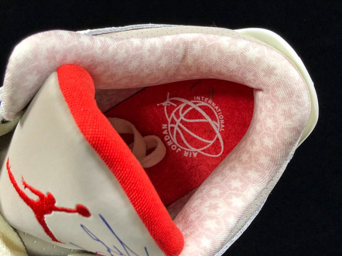 Air Jordan 3 Retro "CHARITY GAME" sail red mens 136064-140 - CCSHOES