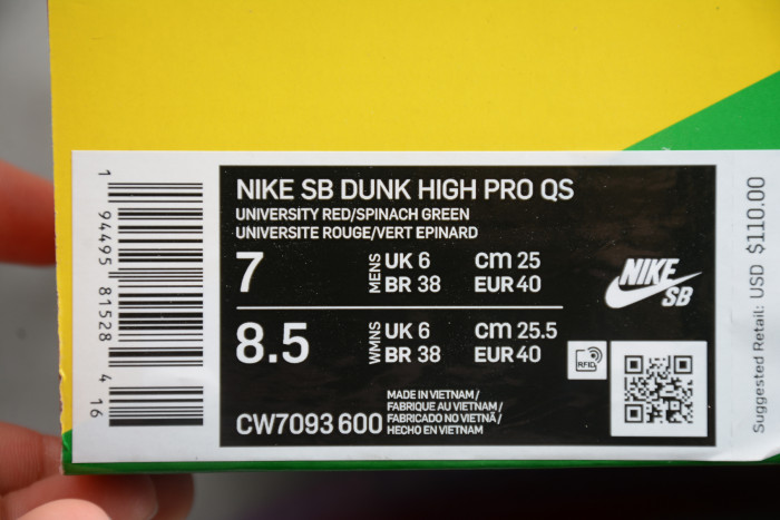 Nike SB Dunk High Strawberry Cough CW7093-600 - CCSHOES