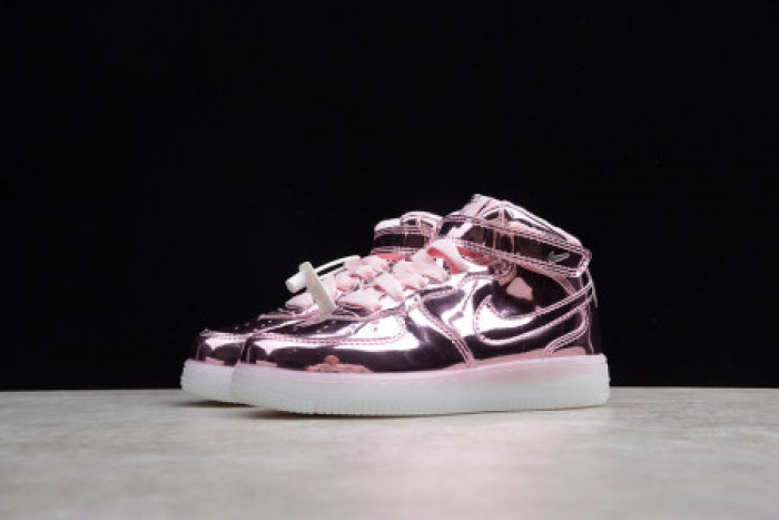 KIDS NIKE AIR FORCE 1 MID WB PINK ROSE 314197-8300 - CCSHOES