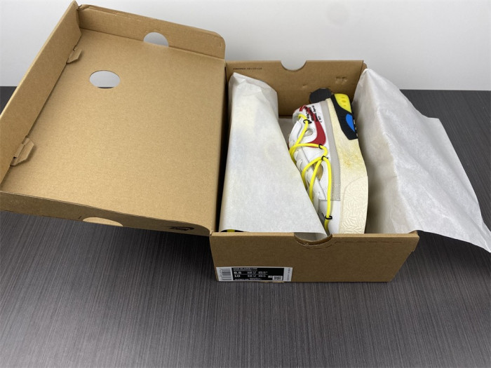 Off-White x Nike Blazer Low "White/University Red" DH7863-100 - CCSHOES