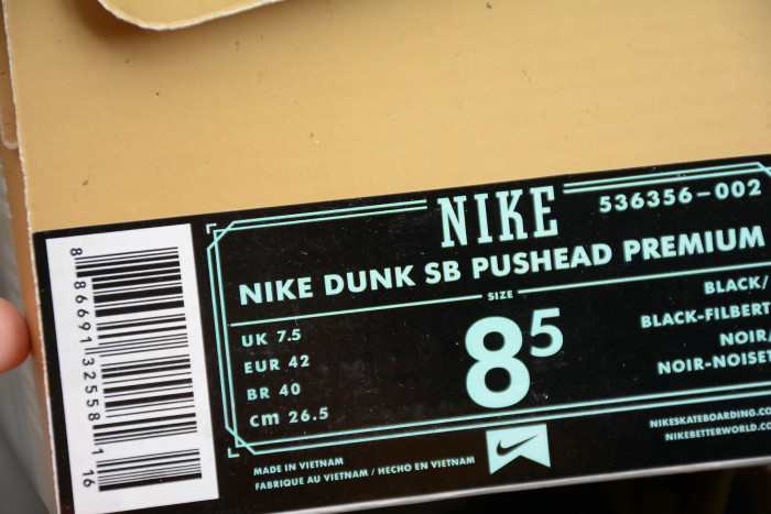 NIKE SB DUNK LOW PUSHEAD PREMIUM "PUSHEAD 2“ 536356-002 - CCSHOES