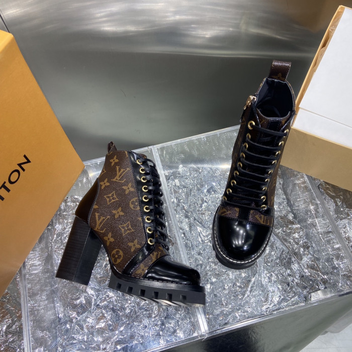 LOUS VUITON BROWN STAR TRAIL ANKLE BOOTS - CCSHOES