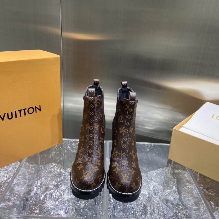 LOUS VUITON BROWN STAR TRAIL ANKLE BOOTS - CCSHOES