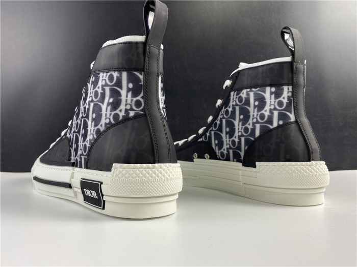 DR B23 High Top Oblique Sneaker Black & White - CCSHOES