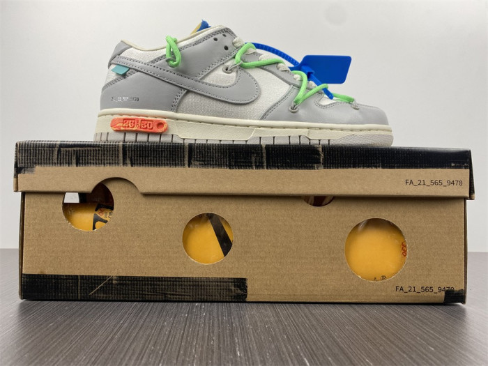 Nike Dunk Low Off-White Lot 26 DM1602-116 - CCSHOES
