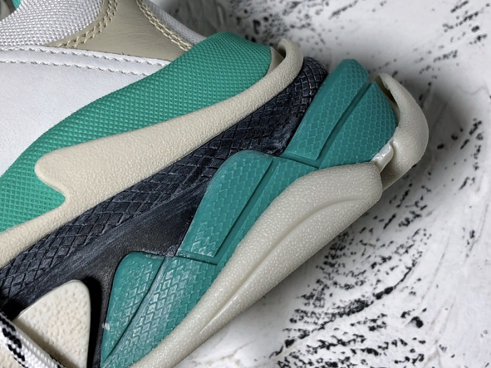 Balencaiga Triple S White Grey Turquoise (W) 524039 W09OH 3005 - CCSHOES