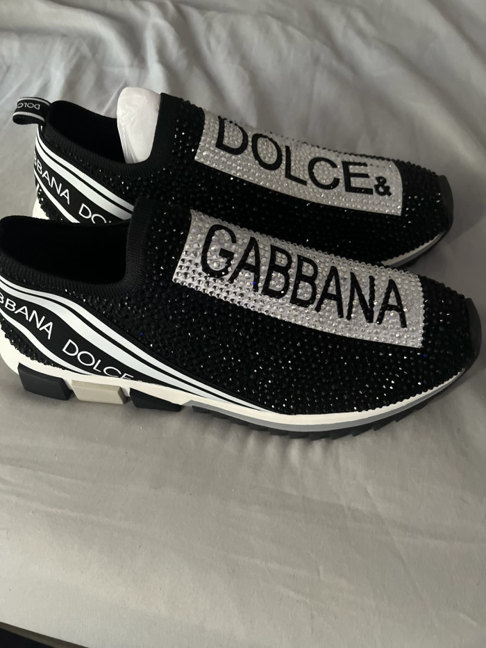 Dolce & Gabbana Sorrento rhinestone-embellished sneakers - Black - CCSHOES