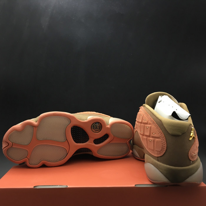 CLOT x Air Jordan 13 Low Sepia Stone/Canteen-Terra Blush AT3102-200 - CCSHOES
