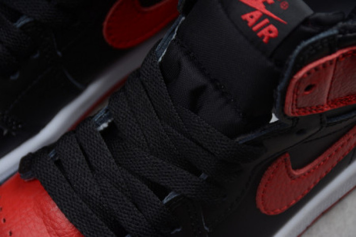 KIDS AIR JORDAN 1 RETRO HIGH OG BANNED BRED BLACK RED 555088 001 - CCSHOES