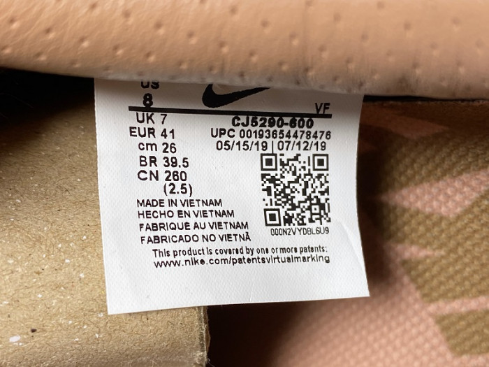 Nike Air Force 1 Low Clot Rose Gold Silk CJ5290-600 - CCSHOES