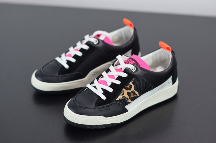 GGD Women’s fuchsia and leopard-print Yeah sneakers - CCSHOES