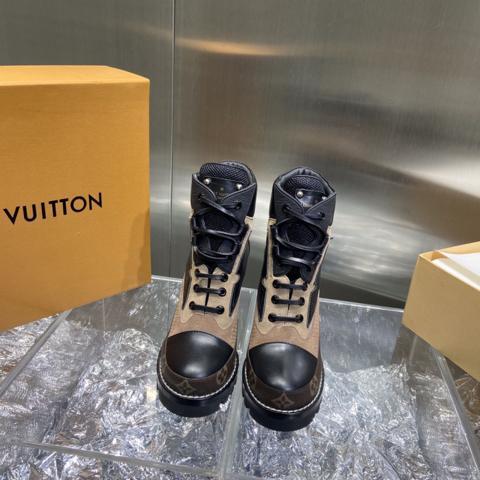 LOUS VUITON BROWN STAR TRAIL ANKLE BOOTS - CCSHOES