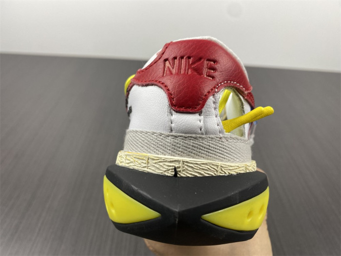 Off-White x Nike Blazer Low "White/University Red" DH7863-100 - CCSHOES