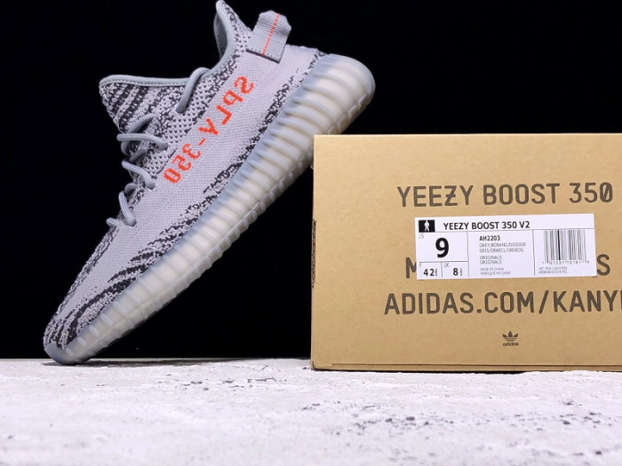 Adidas Yeezy Boost 350 V2 Beluga 2.0 Grey Bold Orange AH2203 - CCSHOES