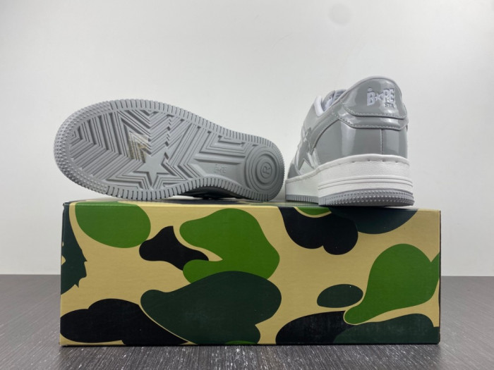 A Bathing Ape Bape Sta white and grey - CCSHOES