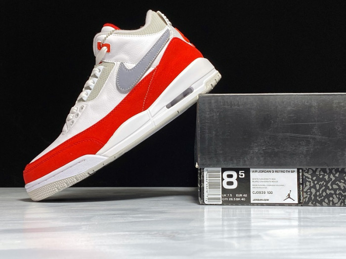 Air Jordan 3 Retro Tinker White University Red CJ0939-100 - CCSHOES