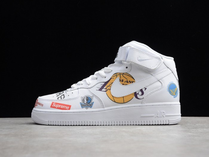 AIR FORCE 1 MID NBA WHITE AQ8017-100 - CCSHOES