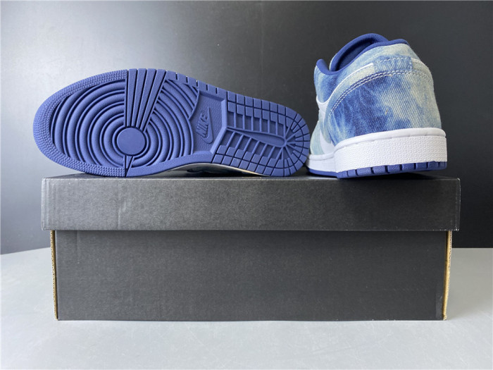 Air Jordan 1 Low Washed Denim CZ8455-100 - CCSHOES