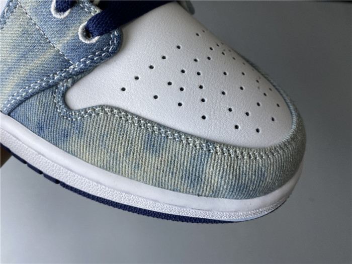Air Jordan 1 Low Washed Denim CZ8455-100 - CCSHOES