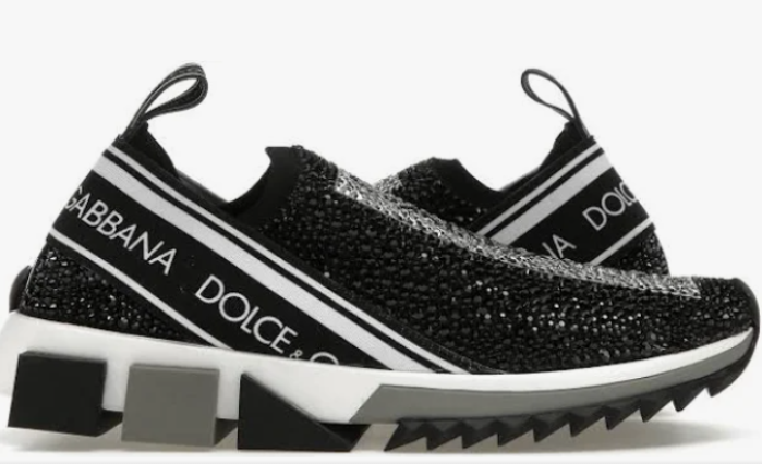 Dolce & Gabbana Sorrento rhinestone-embellished sneakers - Black - CCSHOES