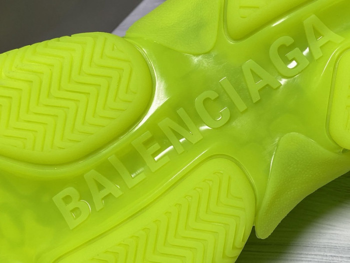 BLCG Triple S Clearsole Fluo Yellow 541624 W2FF1 7320 - CCSHOES