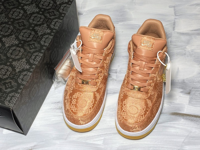 Nike Air Force 1 Low Clot Rose Gold Silk CJ5290-600 - CCSHOES