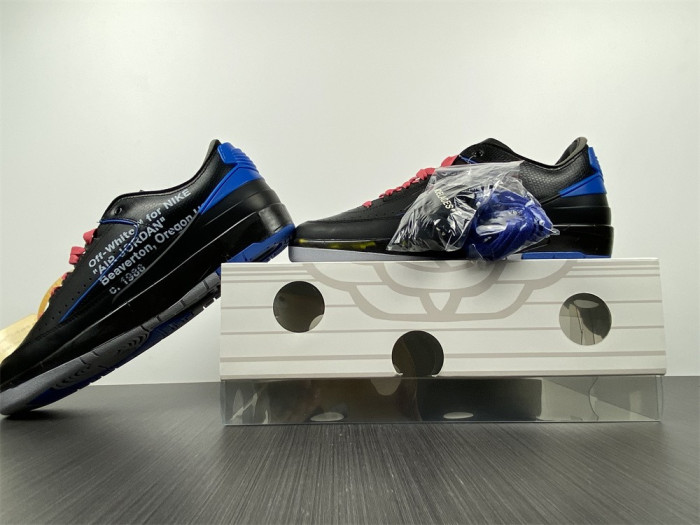 Jordan 2 Retro Low SP Off-White Black Blue DJ4375-004 - CCSHOES
